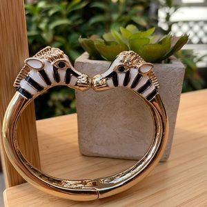 Banana Republic Kissing Zebra Cuff Bracelet